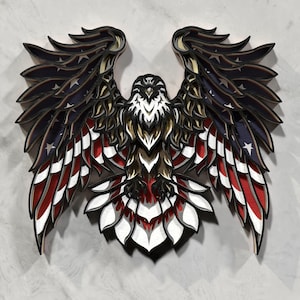 American Eagle Flag SVG: Patriotic Laser Cut File, 4th of July