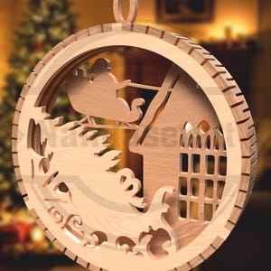 100 Christmas Ornaments SVG Mega Bundle: Laser Cut Files (Digital Download) image 19