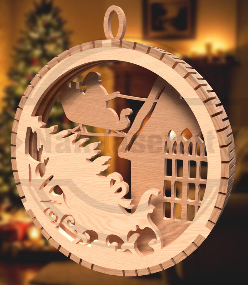 100 Christmas Ornaments SVG Mega Bundle: Laser Cut Files (Digital Download) image 19