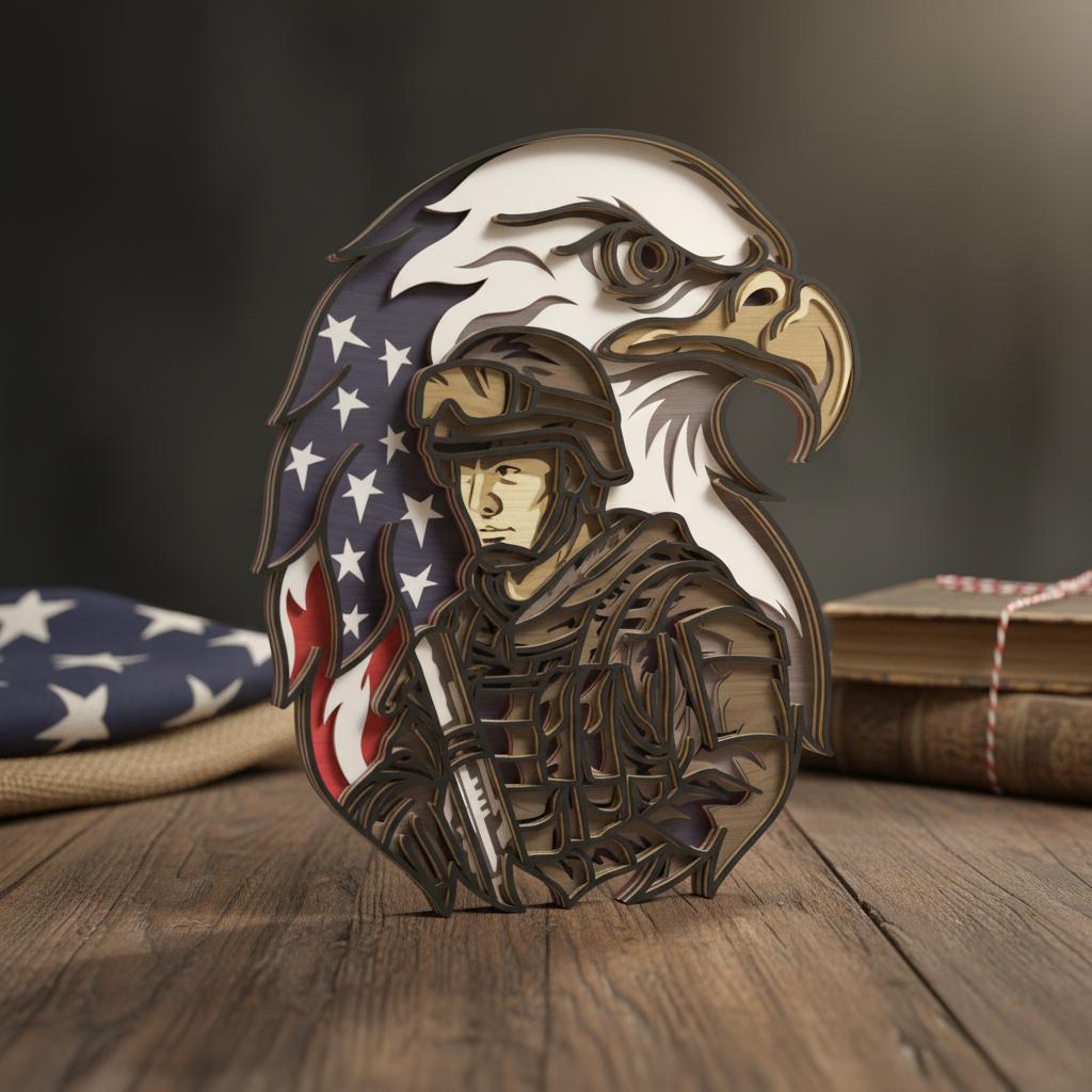 Military SVG Bundle, Patriotic Laser Cut Files, US Flag Eagle SVG ...