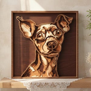 Miniature Pinscher SVG Layered Laser Cut File , Dog Wall Art SVG (Digital Download)
