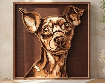 Miniature Pinscher SVG Layered Laser Cut File , Dog Wall Art SVG (Digital Download)