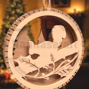 100 Christmas Ornaments SVG Mega Bundle: Laser Cut Files (Digital Download) image 16