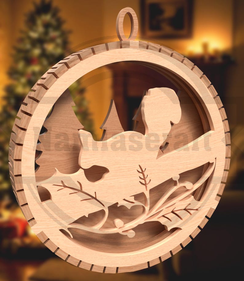 100 Christmas Ornaments SVG Mega Bundle: Laser Cut Files (Digital Download) image 16