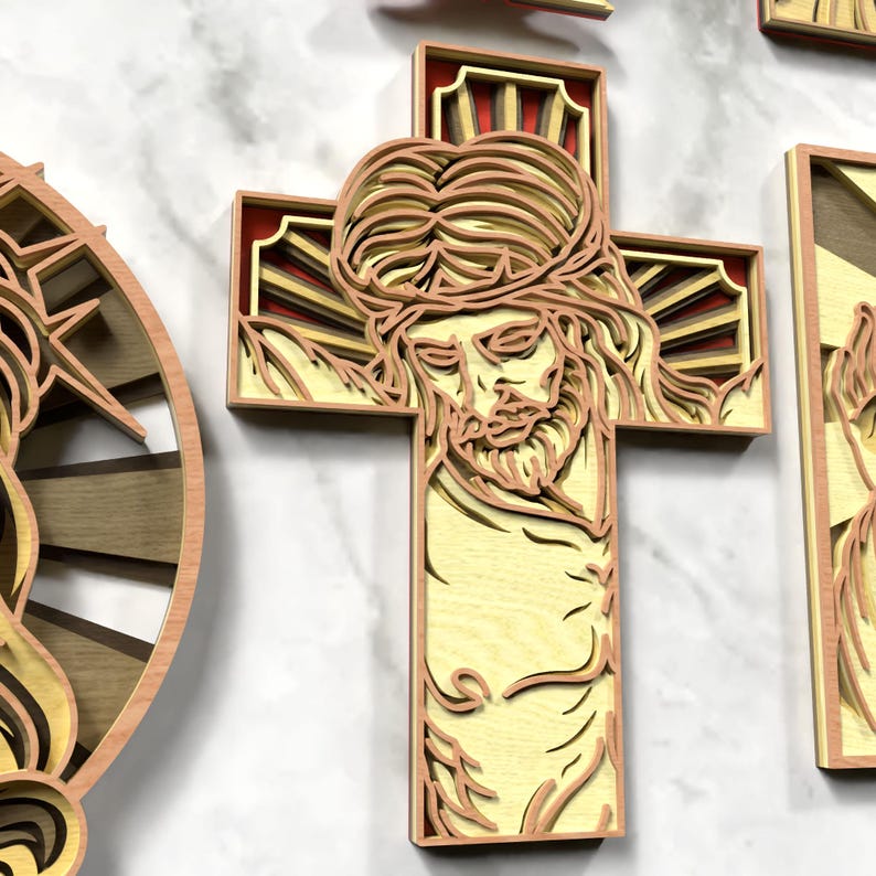 Jesus SVG Bundle - Layered Christian Laser Cut Designs - Digital ...