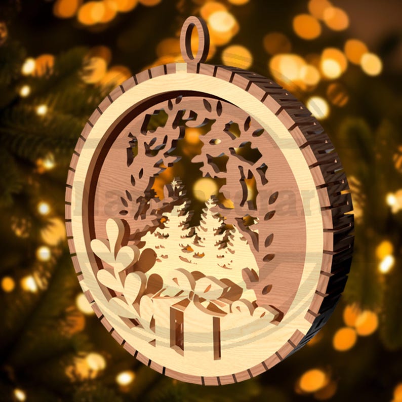 Christmas Ornament SVG Bundle – Layered Holiday Decor Laser Cut Files ...