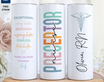 Gobelet personnalisé pour infirmière maître, nom personnalisé pour praticien pour mentor de la santé, cadeau de remerciement pour professionnel de la santé pour professeur d'infirmières
