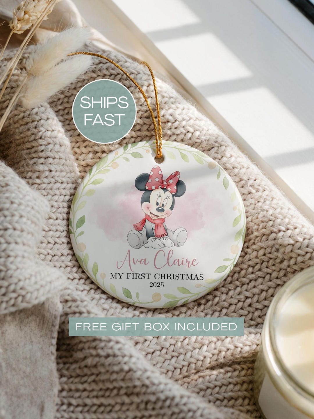 My First Christmas Ornament Personalized Baby's First Christmas — free download