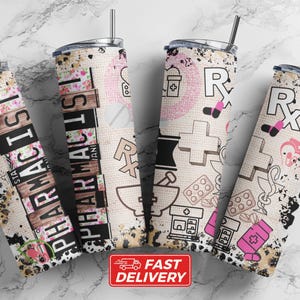 Pharmacist Tumbler with Straw, Clinical Pharmacy Tech Appreciation Drinkware, Pharmacy Student Graduation Gift, Gift for Her