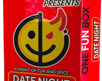 One Fun Box Date Night Game for Couples, Perfect for Drinks, Romantic Evenings - Fun 2-Player Game to Spark Connection, Surprise, Laughter