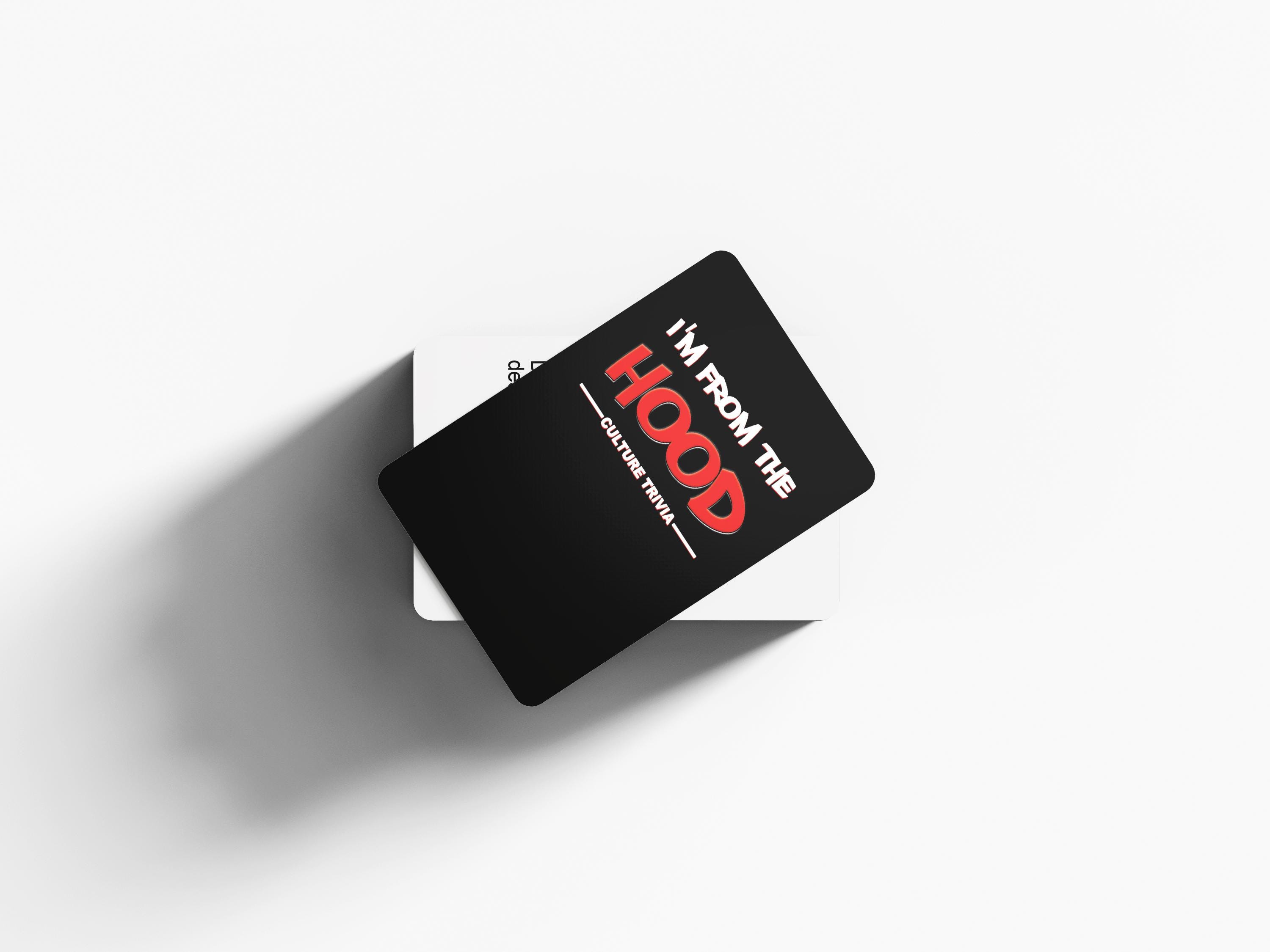 Card Plug I’m From The Hood – Black Culture Trivia Game | 100 Cards On Movies, Music, 2000s & History For Game Nights & Parties