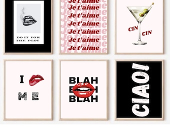 Smoking Ciao Poster Self Love Pink Digital Download Feminine Modern