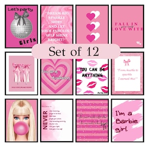 Barbie Pink Room Decor: Fun Girls Poster Set (Digital Download)