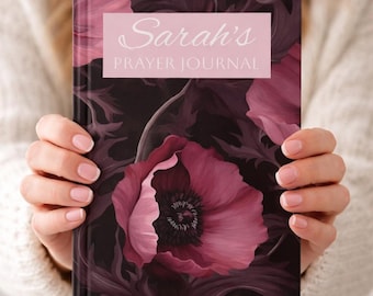 Personalized Prayer Journal | Christian Gift for Women | Custom Name Bible Study Journal | Faith Journal | Baptism Confirmation Gift