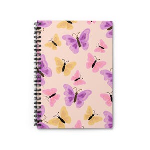 Butterfly Blossom Spiral Lined Notebook, Cute for Journaling, back to school 2025, School Supplies, Art Inspiration, lined journal