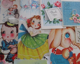 Vintage Greeting Card Lot-Over 100-ALL UNUSED-1940's-1960's