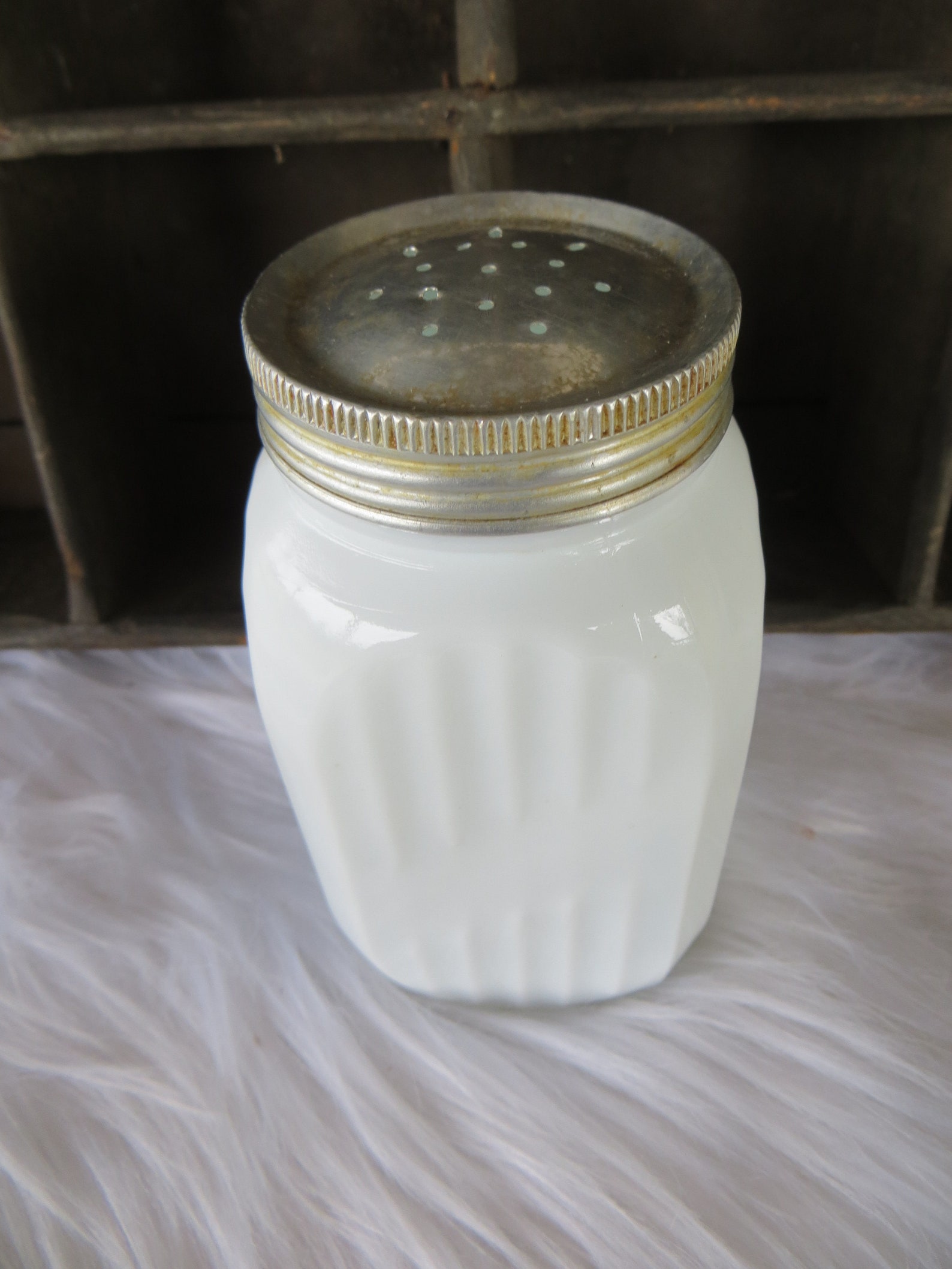 Vintage Ribbed Shakerlidoldreplacementvitrockwhite Etsy