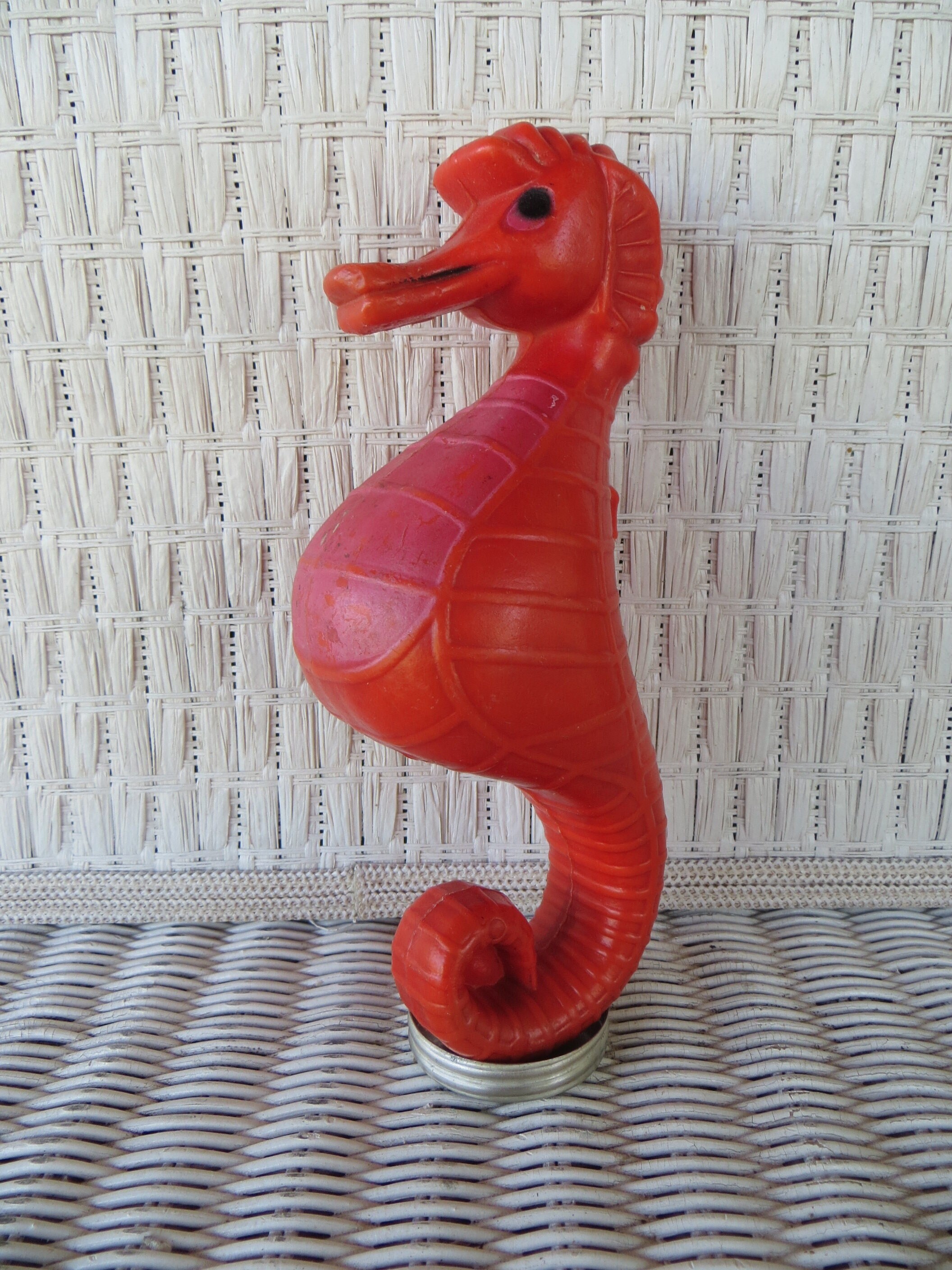 Vintage Plastic Red Seahorse - Etsy