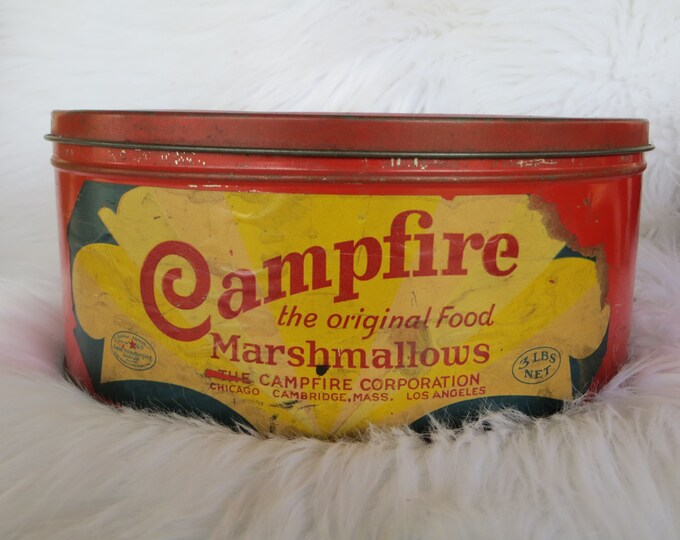 Vintage Campfire Marshmallows Tin 3 Pound Etsy