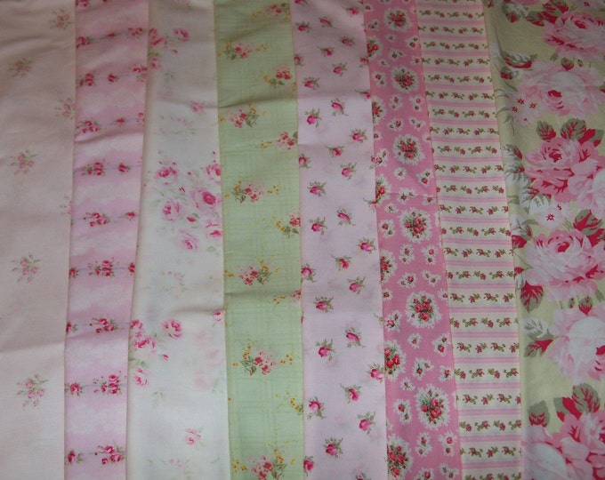 Simply Shabby Chic Roses Quilt Squaresrachel Ashwell6 Inch Etsy