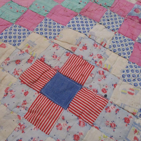 Feedsack Cutter Quilt Piece-#3