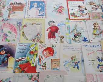 Vintage Greeting Card Lot-Over 100-ALL UNUSED-1950's-1970's