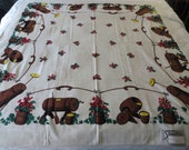 Vintage Simtex Tablecloth-Butter churn-Kasha-Old Stock-UNUSED-Paper Tag