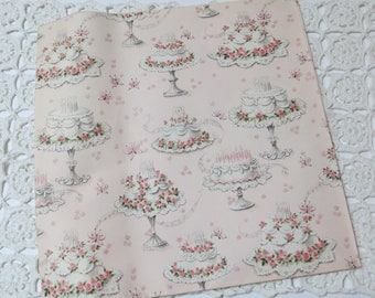 Details about   Vintage Birthday Hallmark Candles Cupcakes Wrapping Paper Current Gift Wrap 