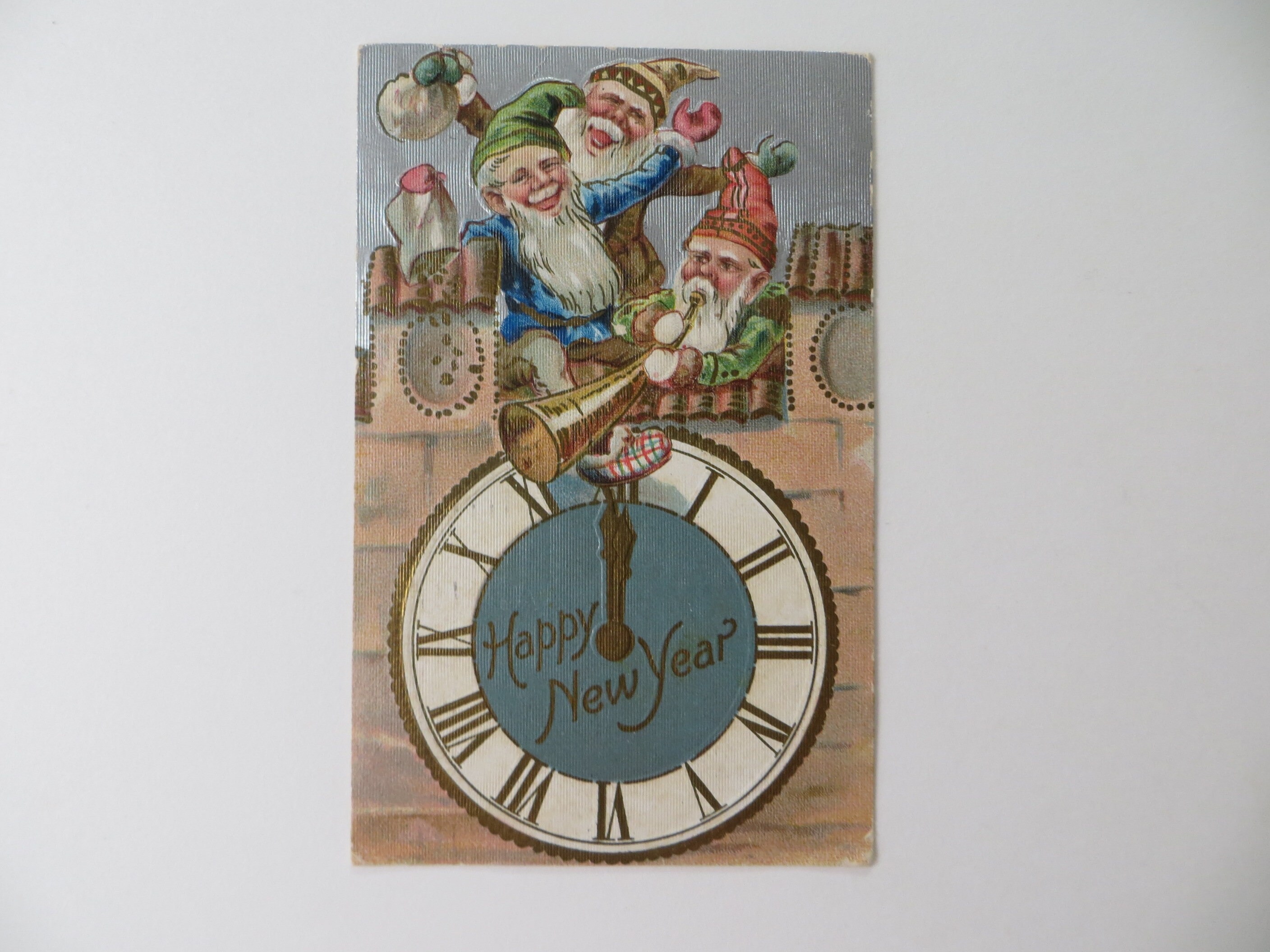 Antique Victorian Christmas Post Card-1908-elf-elves - Etsy Canada