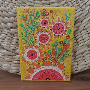 5&quot;x7&quot; flower art flower painting flower lover home decor