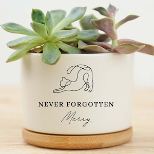 Cat Memorial Gift, Loss of Cat, pet memorial planter, dog memorial, loss of pet gift, personalized gift flower pot, pet memorial gift