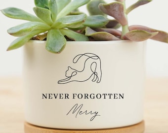 Regalo commemorativo per gatti, perdita di un gatto, fioriera commemorativa per animali domestici, memoriale per cani, regalo per la perdita di un animale domestico, vaso di fiori personalizzato, regalo commemorativo per animali domestici