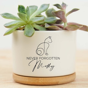 Cat Memorial Gift, Loss of Cat, pet memorial planter, dog memorial, loss of pet gift, personalized gift flower pot, pet memorial gift