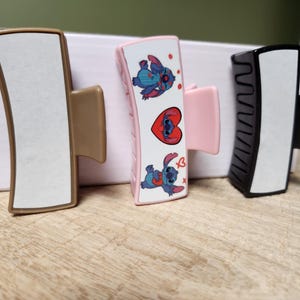 Cute Hair Claw Clip – Stitch Design or Custom Image | Strong Grip | Cartoon Hair Accessory Gift