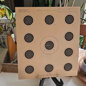 Set of 10 Vintage Graphic circular shooting Target