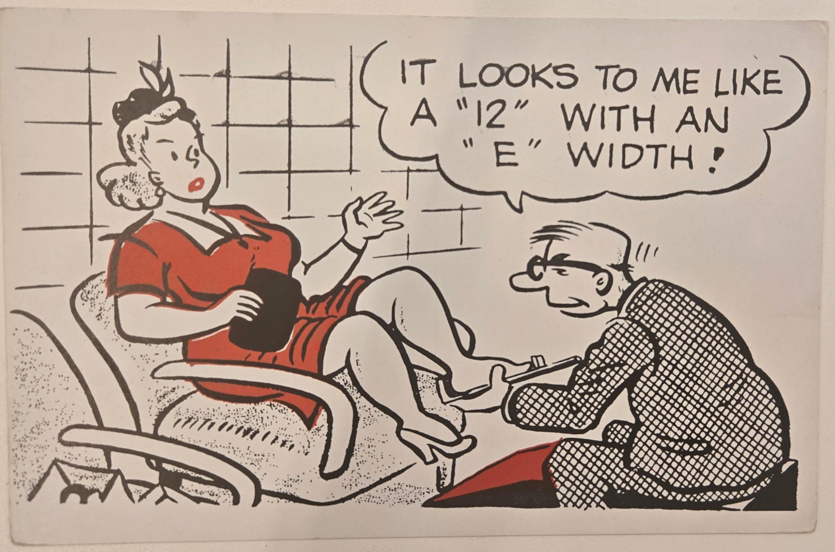 Vintage Risqué Comic Postcard Large 5.5x8.5 | Unused Pin-up Humor | Mid ...
