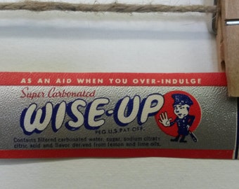 Collection of 15 Unused 1950&#39;s Vintage Soda Label - Wise Up Super Carbonated Bottle Neck Label