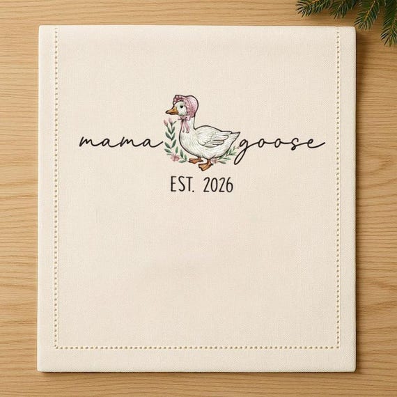 Embroidered Mama Design, Goose Mama Crewneck, Mother's Day Gift, New Mom Gift, Baby Shower Gift, Cozy Mom Design, Cute Mom Design