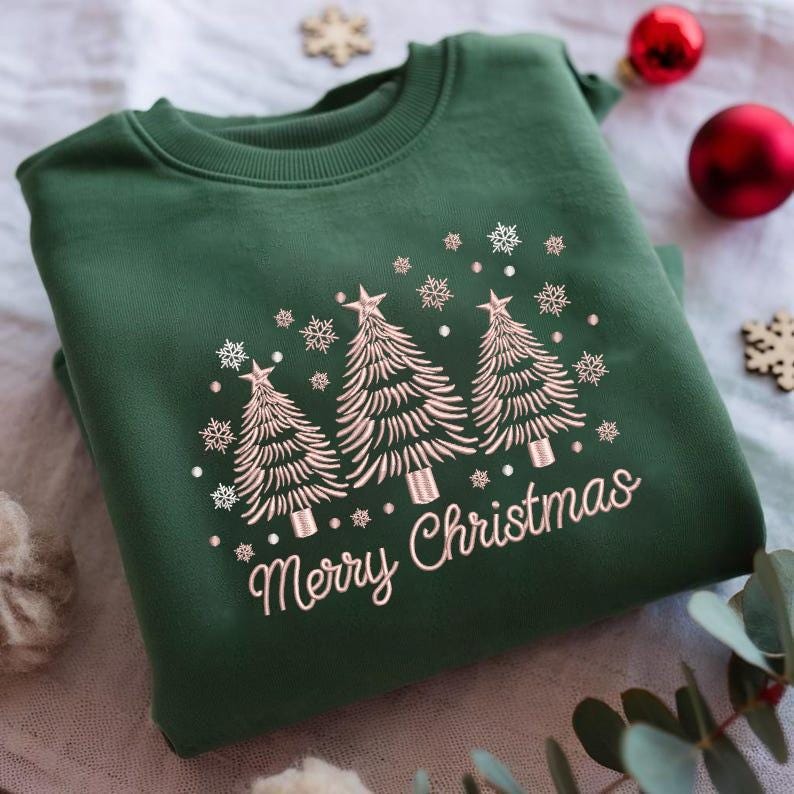 Christmas Sweatshirts For Women Embroidered El Salvador - View #10