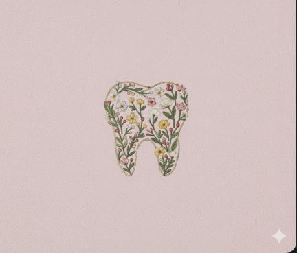 Custom Floral Tooth Embroidery Design– Dentist Hygienist Botanical ...