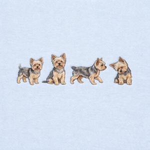 Yorkshire Terrier borduurwerk ontwerpen, Yorkie hond borduurbestand, schattige puppy machine borduurwerk, huisdier minnaar hond borduurpatroon