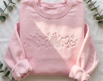 Magic Castle Embroidery Design, Mouse Head Outline Embroidery File, Princess Inspired Machine Embroidery Pattern