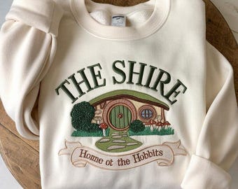 Embroidered The Shire design, Home Of The Hobbits design, LOTR design, Fantasy Book design, Book Lover design, Hobbit Lovers Gift