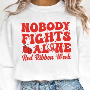 Red Ribbon Week SVG PNG: Drug-Free Awareness Design (Digital Download