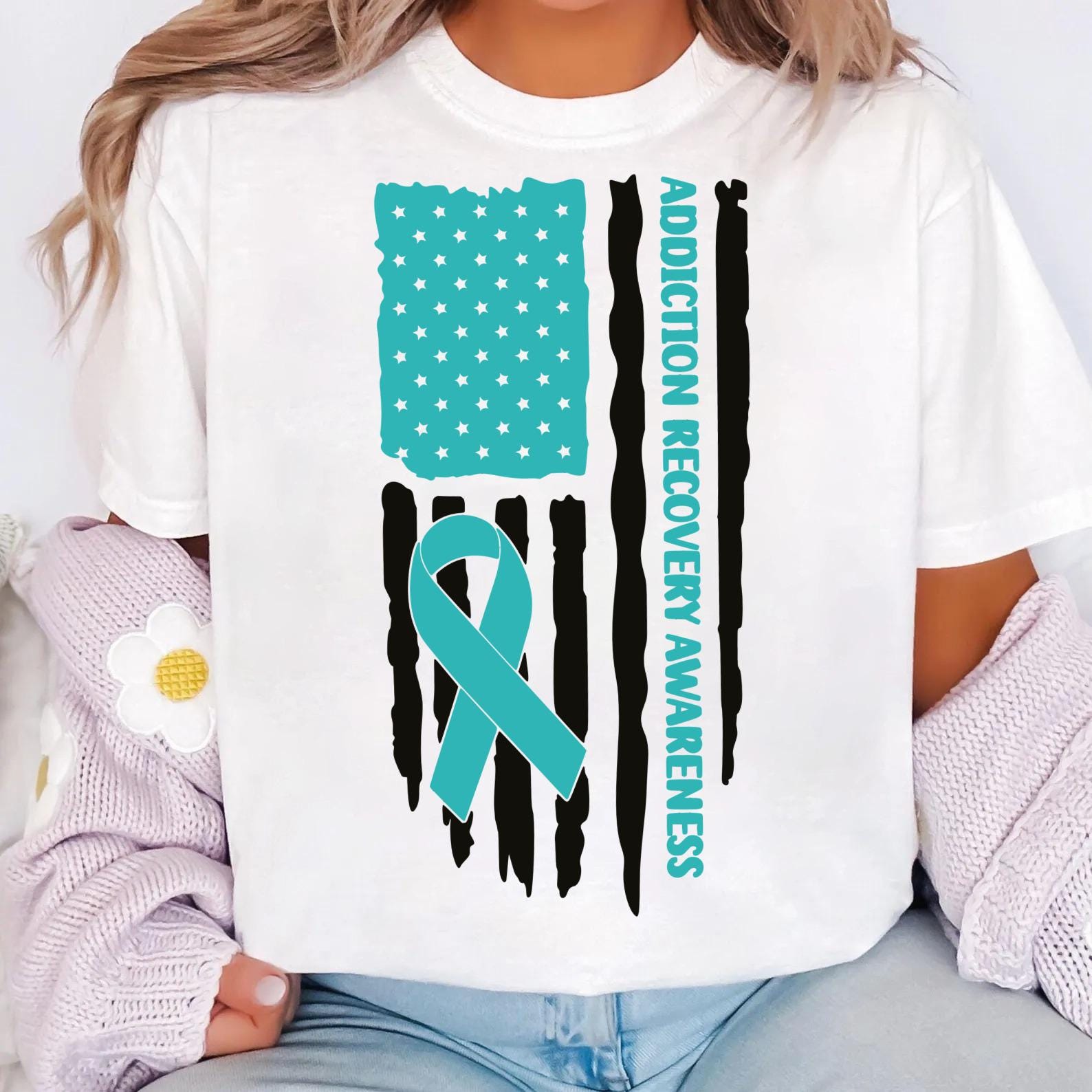 Addiction Recovery Awareness Svg Png, Addiction Recovery Flag Png, Drug ...