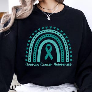 Teal Ribbon Ovarian Cancer Awareness SVG PNG: Cricut Design (Digital Download