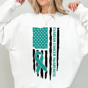 Teal Ribbon Ovarian Cancer Awareness SVG PNG: Sublimation Cricut Design (Digital Download)