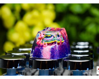 Alolan Muk artisan keycap, custom anime keycap, gaming keycap, birthday gift for him, christmas gift, custom Po kemon keycap