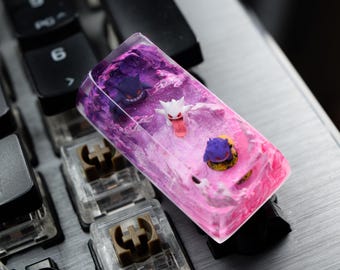 Custom 2u-2.75u keycap keycap artisan for mechanical keyboard custom anime, birthday gift cute gift for him, pokemon keycap gengar enter key