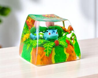 Ivy.saur Resin Keycap ,anime keycap, custom keycap , artisan keycap, birthday gift, gift for him, cute gift, father's day gift custom